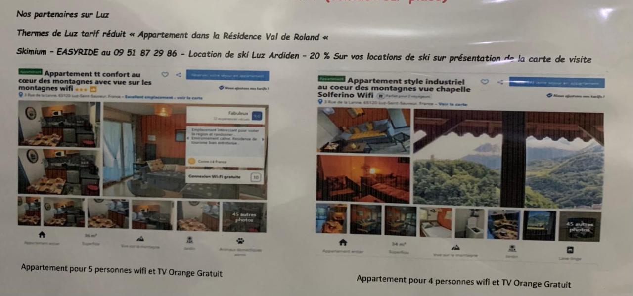 Appartement Tt Confort Au Coeur Des Montagnes Avec Vue Sur Les Montagnes Wifi Luz-Saint-Sauveur Eksteriør billede