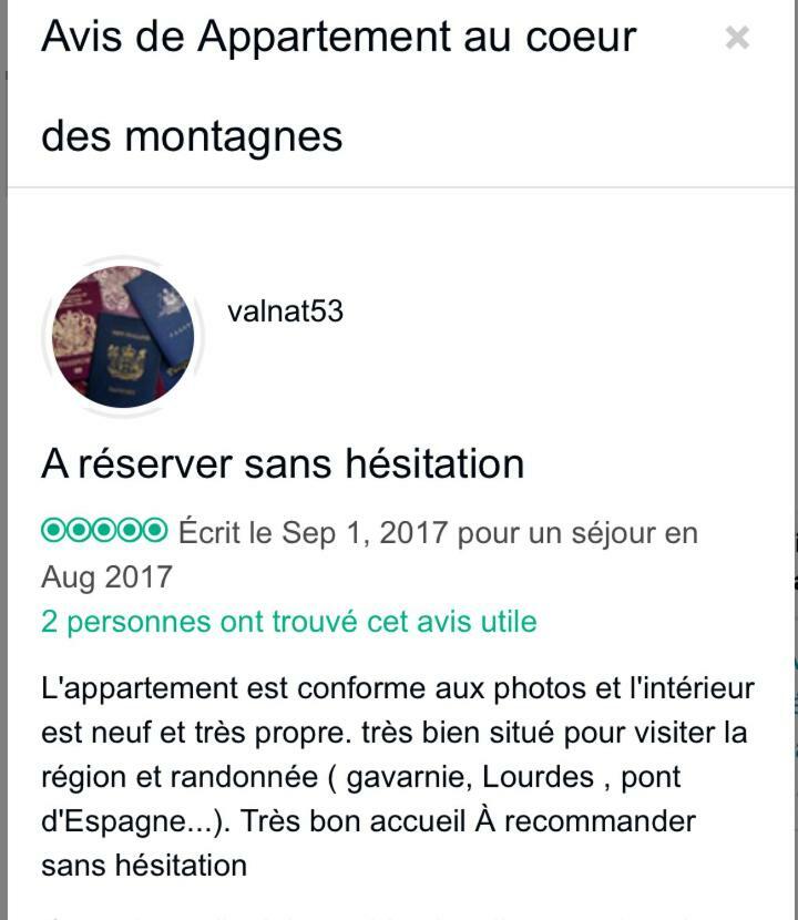 Appartement Tt Confort Au Coeur Des Montagnes Avec Vue Sur Les Montagnes Wifi Luz-Saint-Sauveur Eksteriør billede